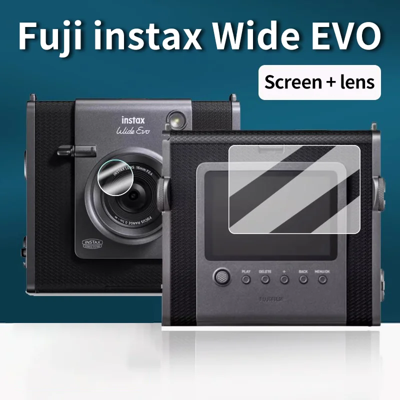 Camera Temper Glass Film for Fujifilm Instax Wide EVO Front Lens Protection Film and Camera Screen Glass Film HD Waterproof view 4