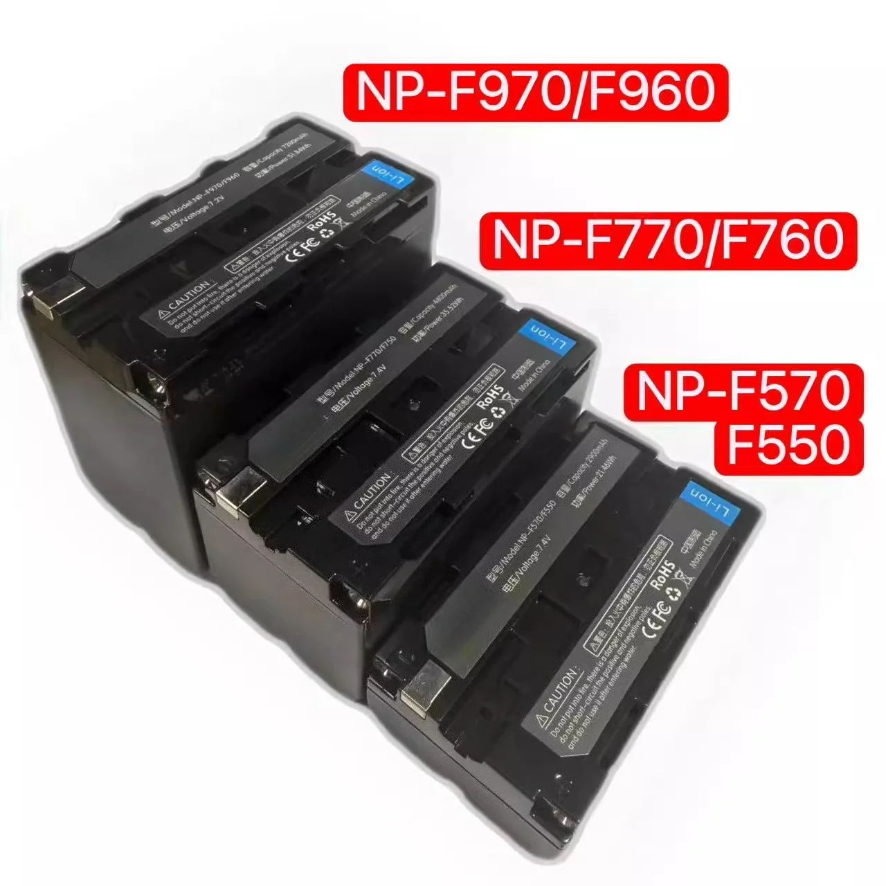 بطارية بديلة 7800 مللي أمبير في الساعة NP-F550/F770/F970 لهاتف Sony CCD-TRV315 TRV517 TRV615 حزمة طاقة ليثيوم أيون مع حماية من الحرارة الزائدة