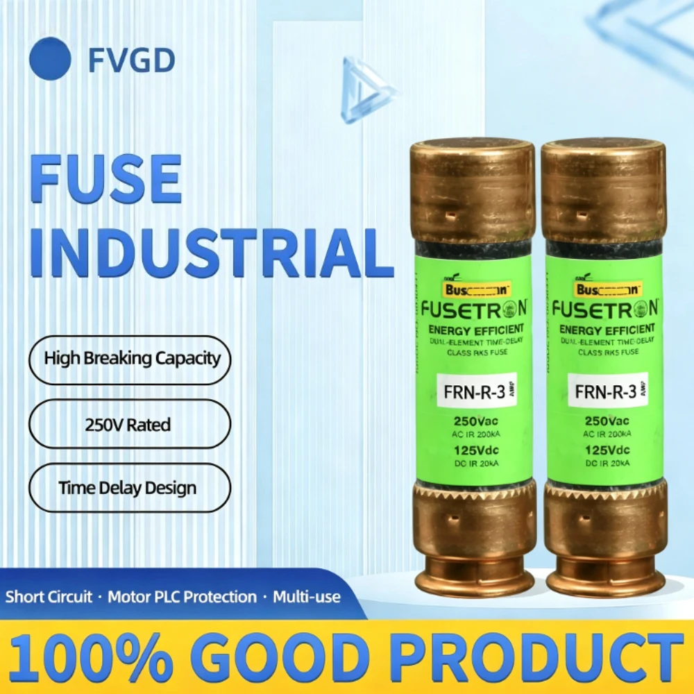 10PCS FRN-R-3 RK5 Time-Delay Current Limiting Fuse 3A 250VAC Dual Element Cartridge Fuse for Circuit Protection