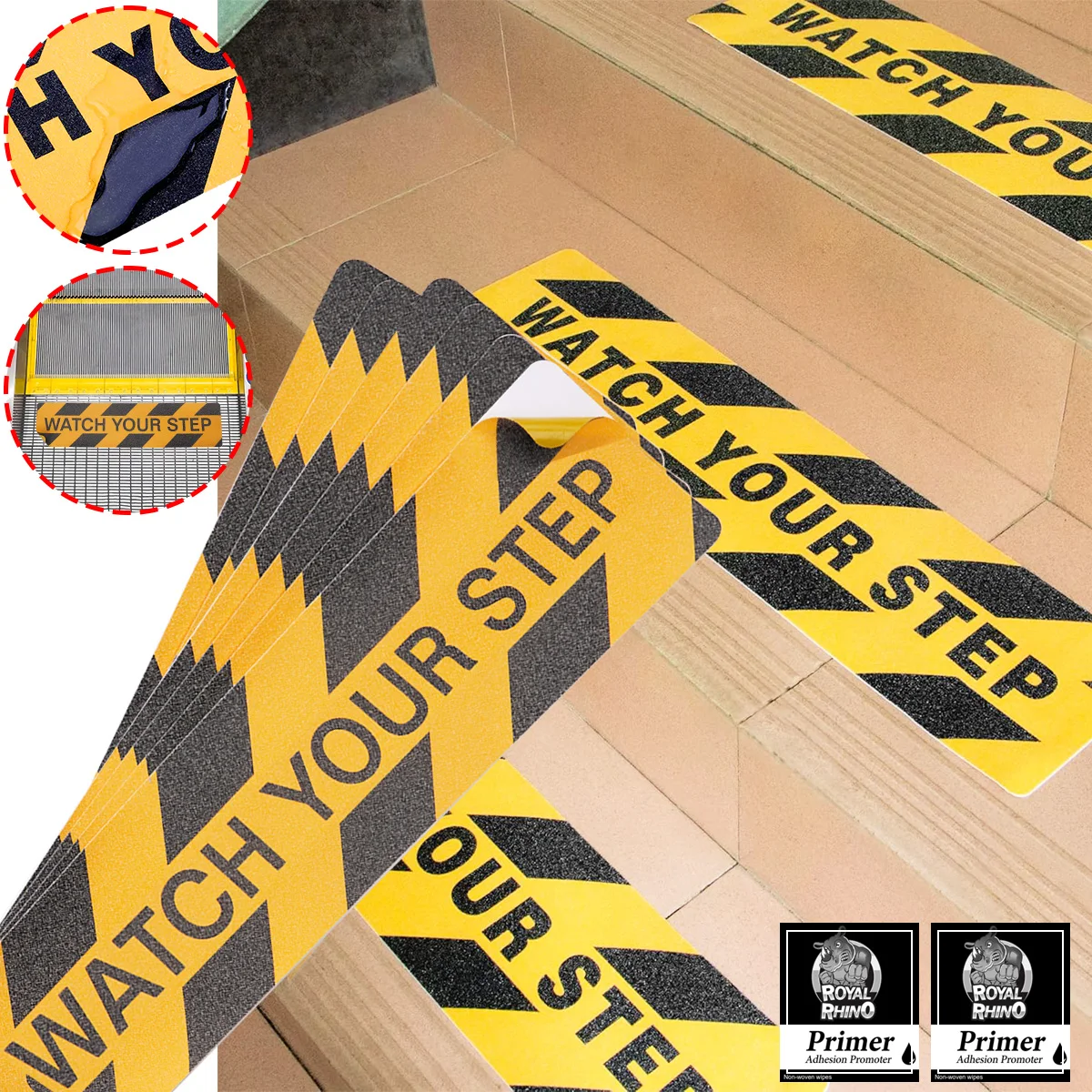 

Anti-Slip Tape Waterproof Non-Skid Grip Sticker for Stairs Floor - Durable Slip Resistant Tape for Home Safety
