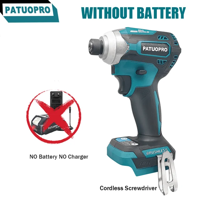 Akumulatorowy bezszczotkowy klucz udarowy zestaw elektryczny śrubokręt 4-biegowy 1/4-Cal Hex 3-LED Light do baterii Makita 18v (bez baterii)