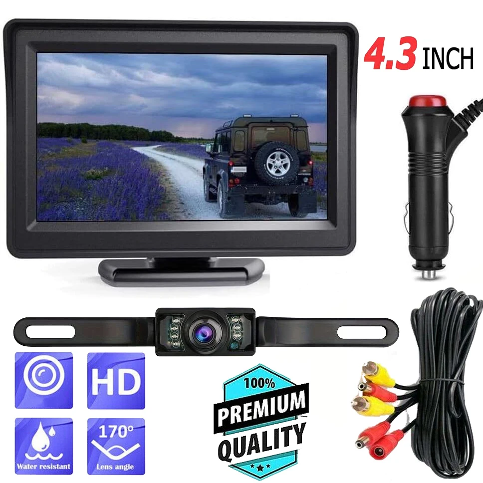 

Car Monitor Camera Kit 4.3 Inch TFT LCD Screen Rear View System for Cars,Trucks,Pickups,Suvs Easy Installation