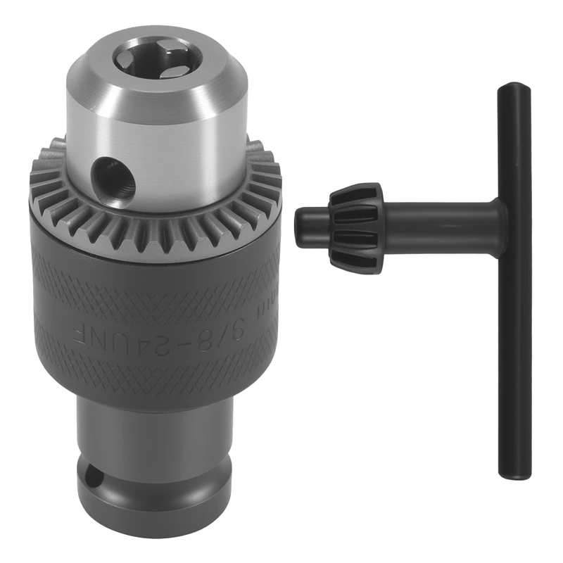 

Переходник-адаптер для сверлильного патрона 1,5-10 мм (1/16-3/8 дюйма) с квадратным гнездом 1/2 дюйма