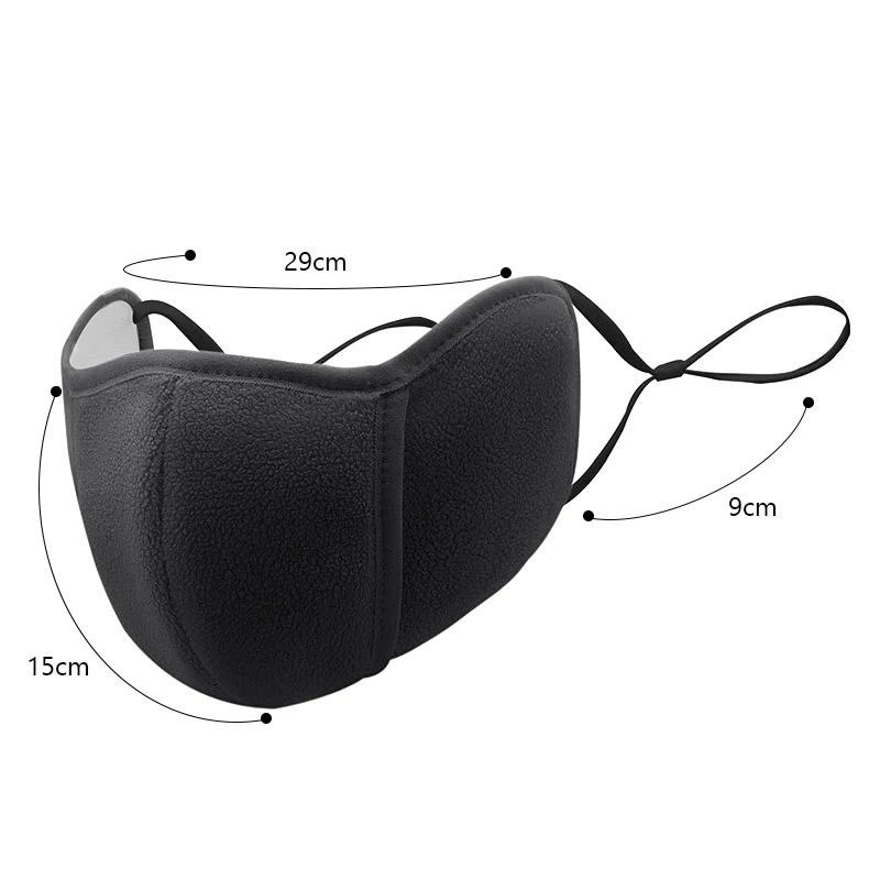 Winter Half Face Mask Cold-proof Mask Winter Fleece Warm Masks Outdoor Windproof Hiking Camping Cycling Ski Breathable Mask