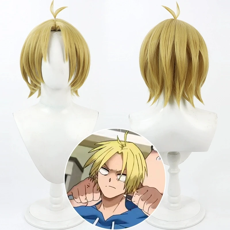 

Новый парик для косплея «Дни Сакамото» Shin Asakura, короткие светлые желтые термостойкие синтетические волосы, вечерние ролевые игры на Хэллоуин