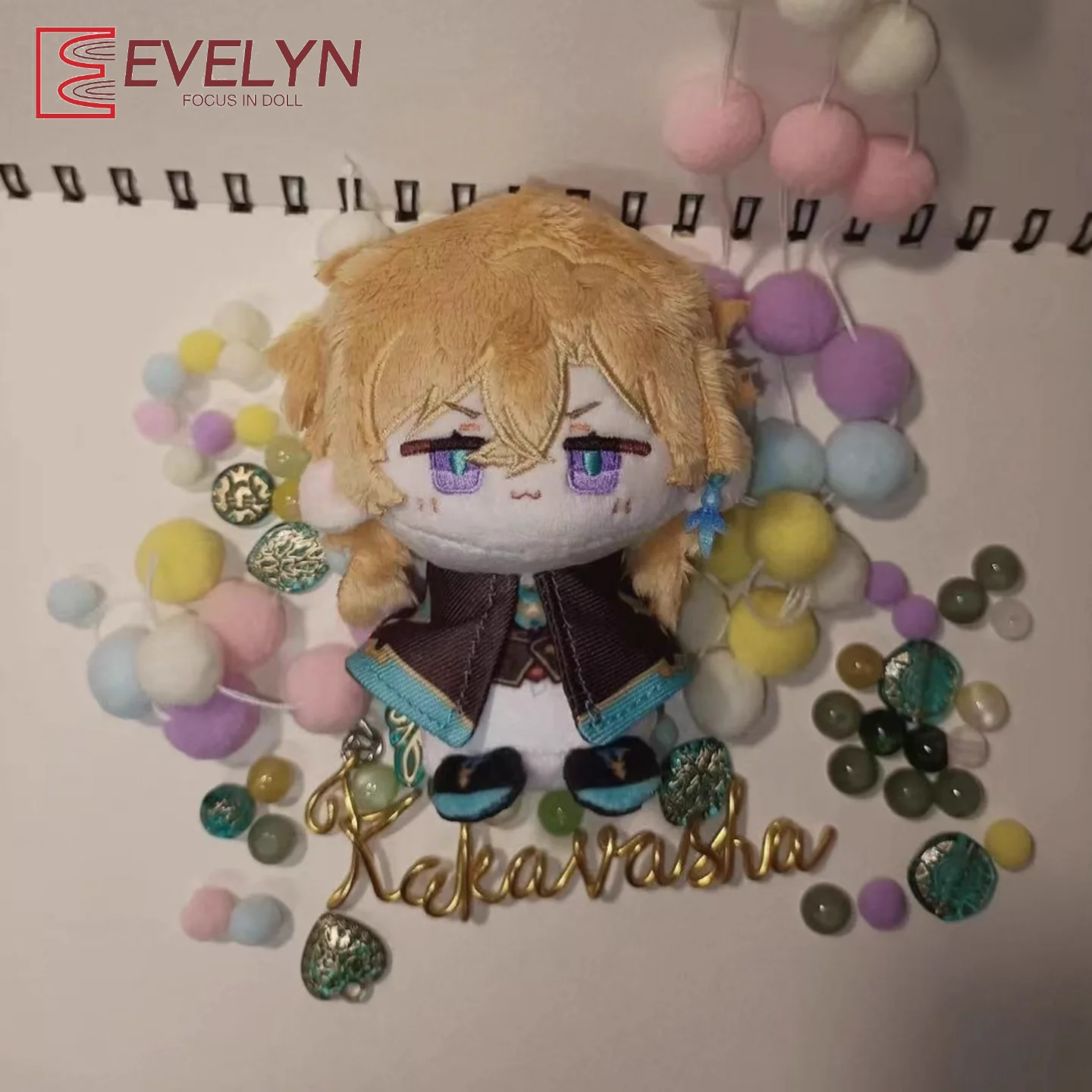 Evelyn Anime Game  Aventurine Cosplay 10cm Mini Starfish Body Plush Doll Pendant Keychain Stuffed Toys Gift