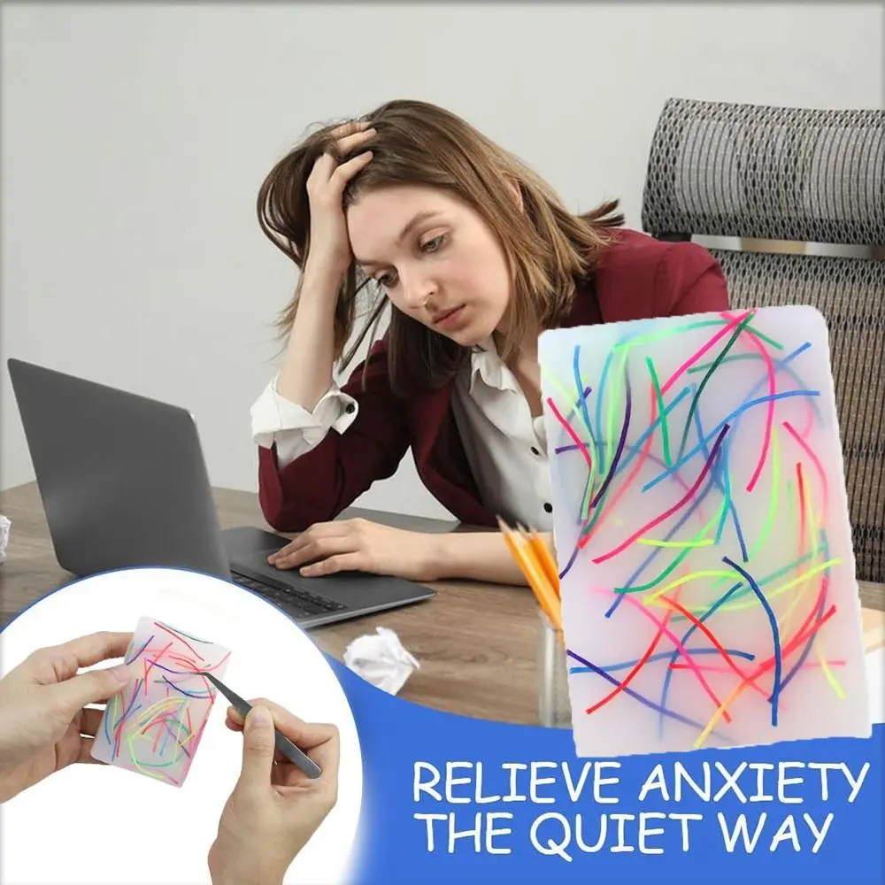 Neues Silikon-Hautpicking-Zappelspielzeug, sensorische Linderung, ultradetragbares Haarziehen, Zappelspielzeug, Picking-Pad für Erwachsene mit Angstzuständen