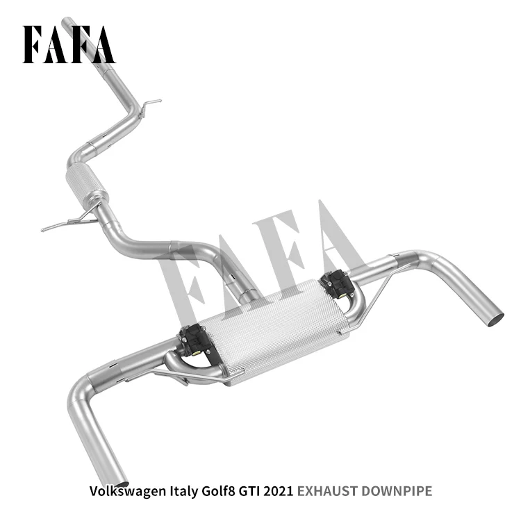 For  8 GTI 2021high Performance Exhaust System in the Tail Section Catback Exhaust Pipe Muffler Exhaust with Heat Insulation