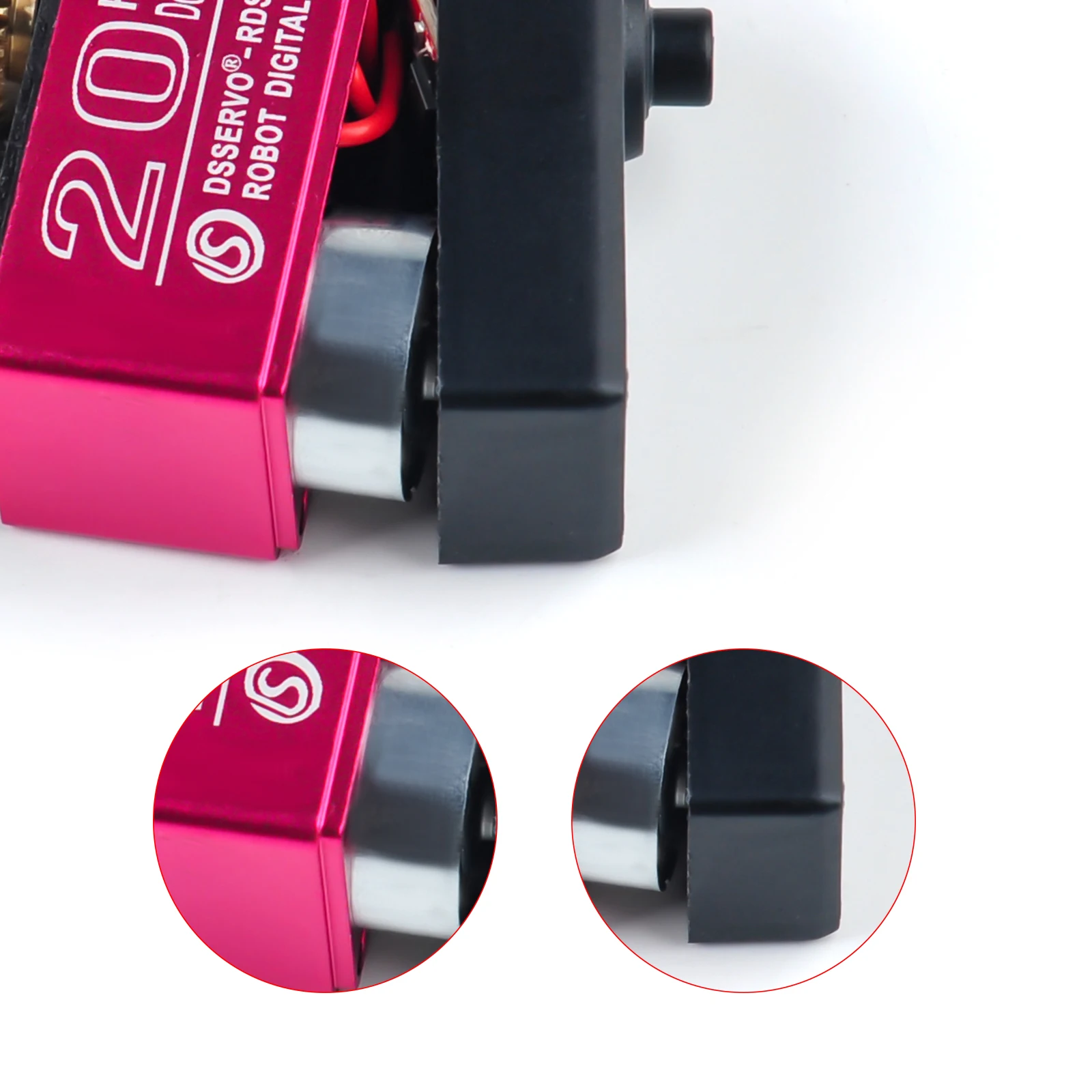 Servo digital de eixo duplo rds3218, 20kg, com suporte de montagem em u, 180/270 graus, servo ip66, alto torque, metal completo para carro robô rc