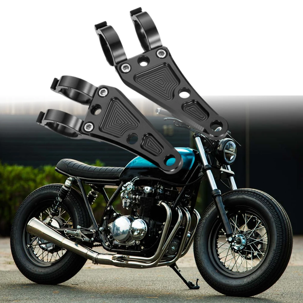

Universal Motorcycle Headlight Mount Bracket Fork Ear Chopper Headlamp Holder For Honda, Yamaha, Kawasaki Suzuki, Ducati 41MM
