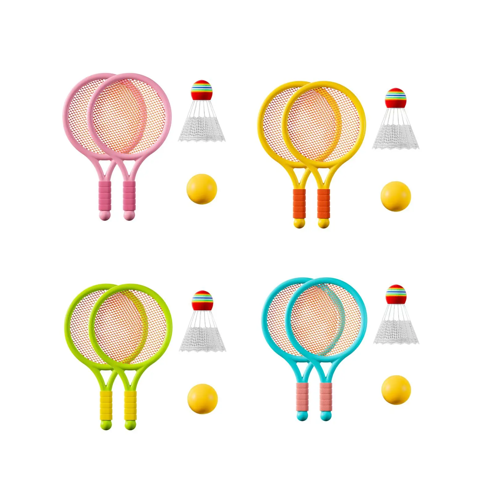 

Kids Badminton Tennis Set with Ball Shuttlecock Lightweight Game Tennis Racquets