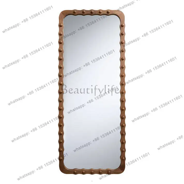 

French retro full-body mirror wall-mounted American vertical medieval clothing store fitting mirror