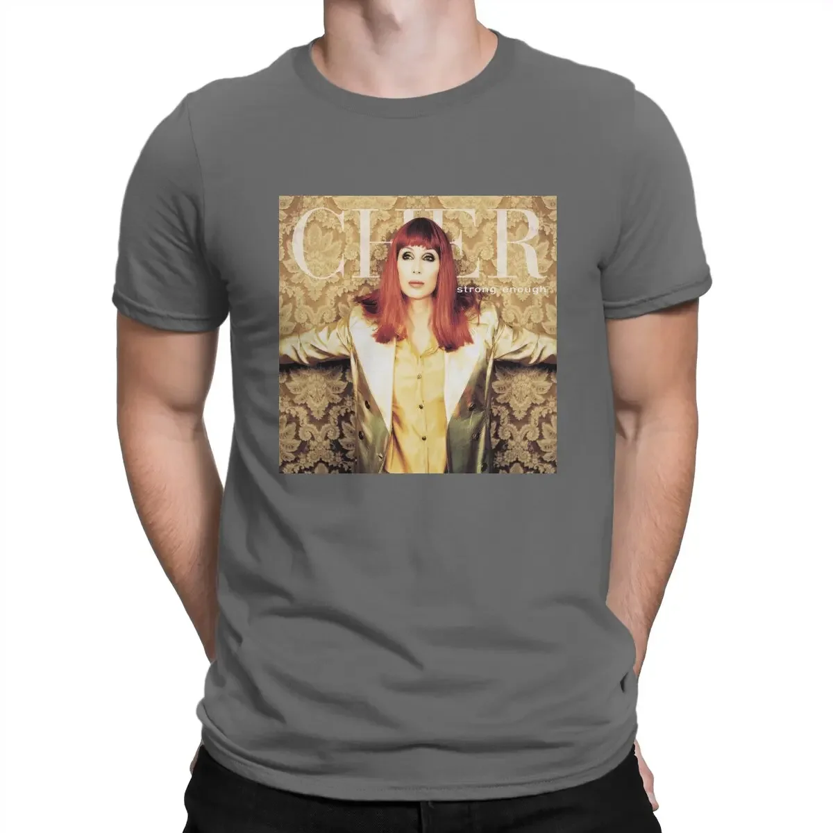 Cher Singer Creative for Men Strong Enough Music Round Neck Pure Cotton Distinctive Gift Clothes OutdoorWear Hot sale outfits