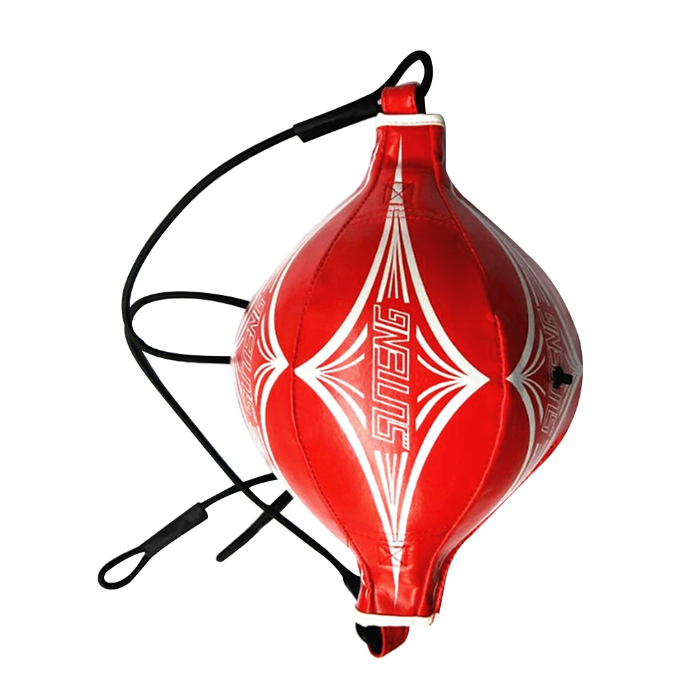 

Portable Speed Ball Punching Bag Boxing Workout Equipment Adjustable Bungee Cord Reinforced Seams PU Balanced Rebounds