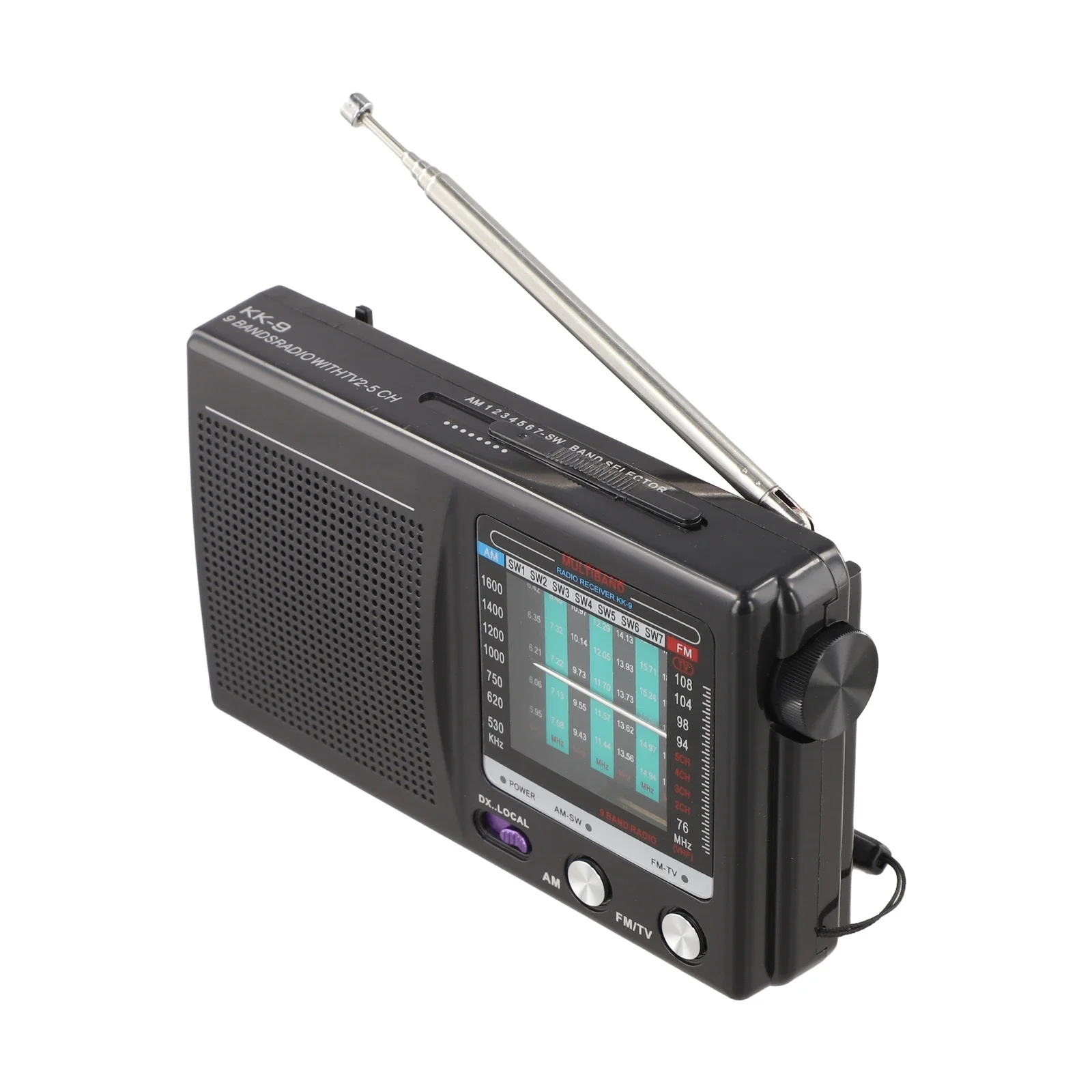 シンプルなインターフェースと屋内外兼用のデュアル電源オプションを備えたポータブルam-fm短波ラジオ