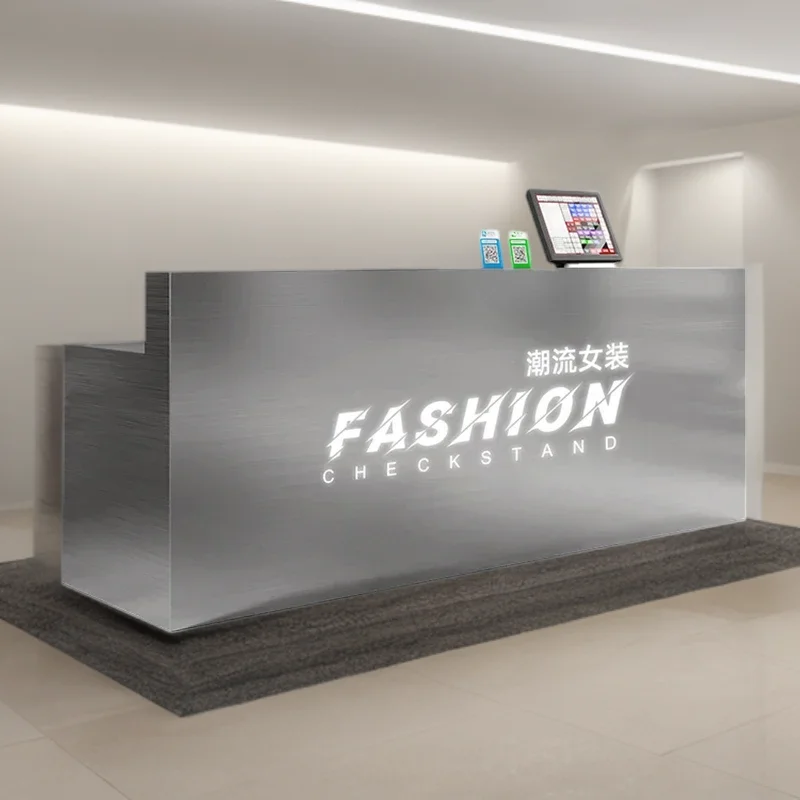 Shop Service Counter Reception Desk Long Office Furniture Companies Counters Small Store Business Meuble Caisse Aesthetic Spa