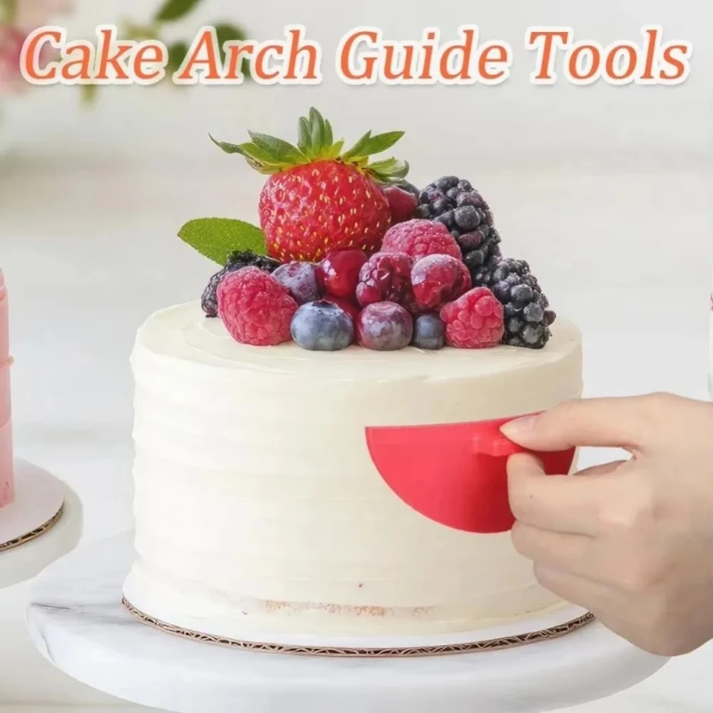 6PCS Cake Arch Guide Tool Swag Marker & Piping Guide Multiple Sizes Arc Ruler Cake Decoration Tools for Beginners & Bakers