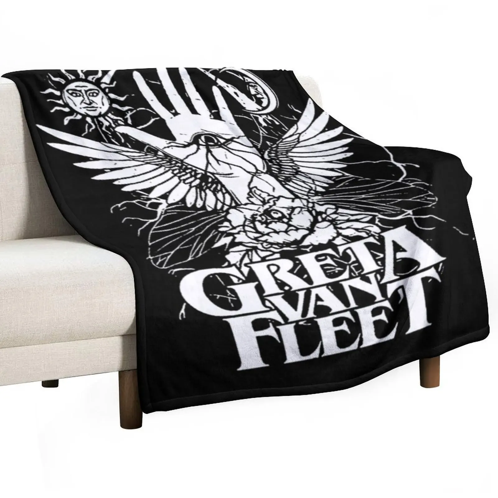 

Greeta van fleet6 Greta Van Fleet Retro Musical Greta Van Fleet Rock Band Boho Throw Blanket Summer Hairys Plush Blankets