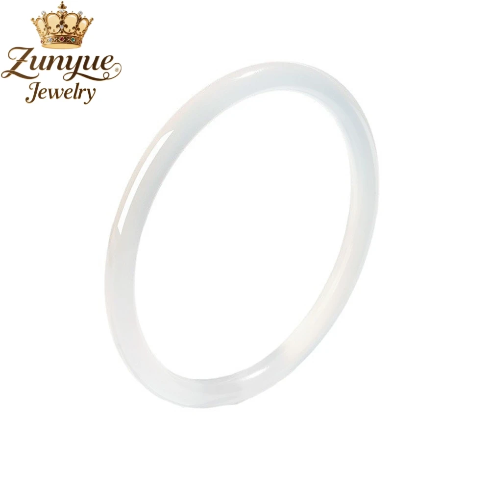 

Натуральный белый лунный агат, халцедон, браслет, роскошные качественные ювелирные изделия, модные украшения, изысканные популярные элегантные подвески, подарок