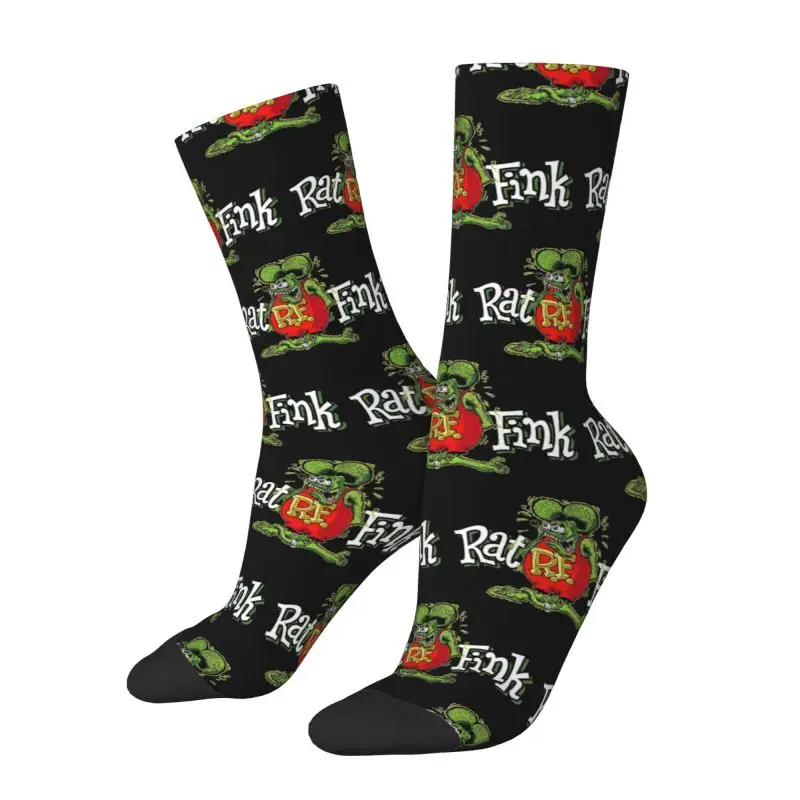 Rat Fink Animation Anime Cartoon Dress Socks for Men Women Warm Fashion Crew Socks