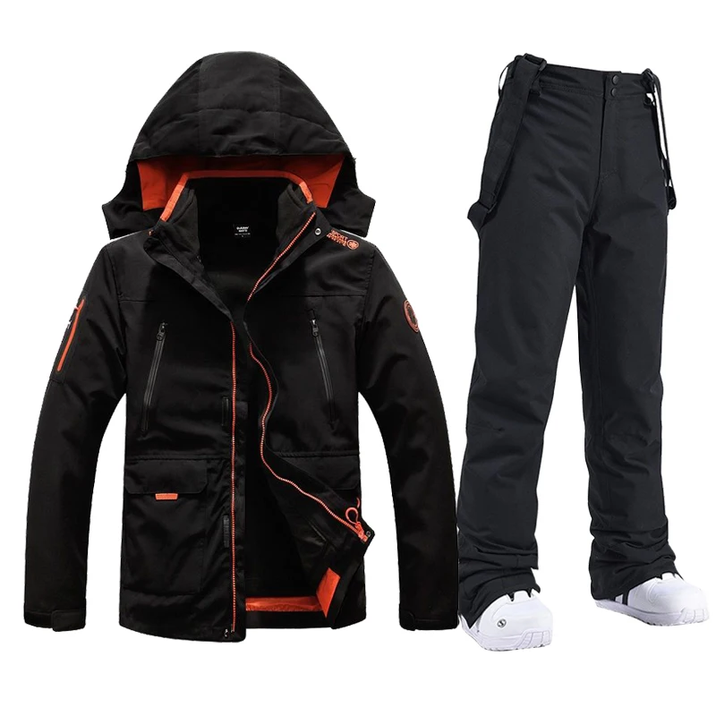 Men Ski Suit Waterproof Snow Fleece Jacket Pants Male Snowboard Sets Men's Winter Sports Warm Breathable Skiing Outfits