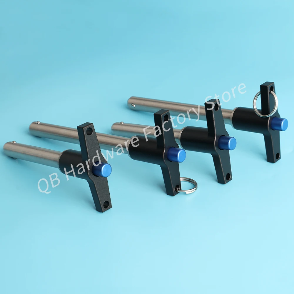 QB117 High Quality Quick Release Pin T Shaped Handle Ball Lock Pin With Spring Speaker Accessories Comes With Safety Rope