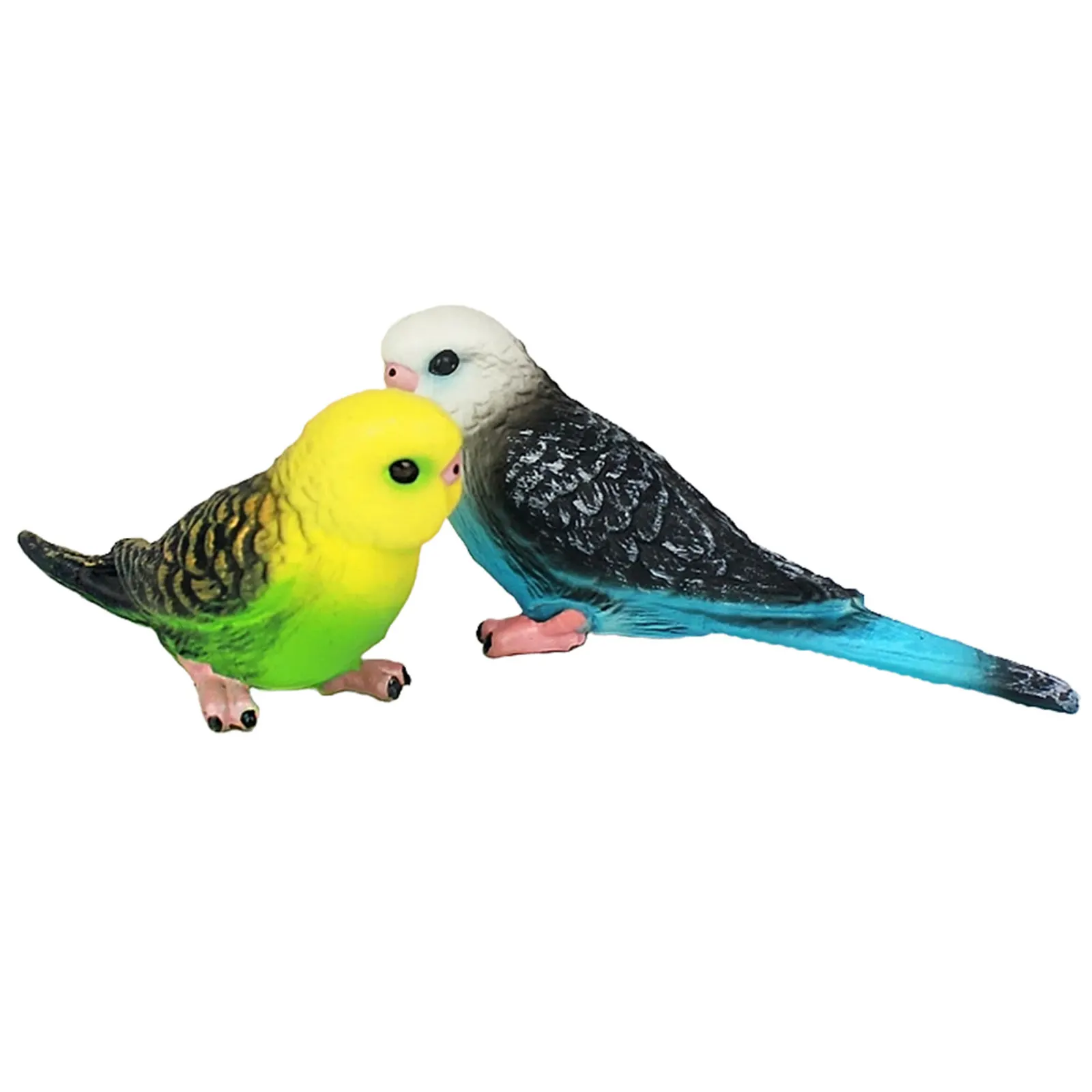 

2Pcs Lifelike Colorful Artificial Small Parrot Birds Simulation Ornaments Garden Decorative Props Home Table Display