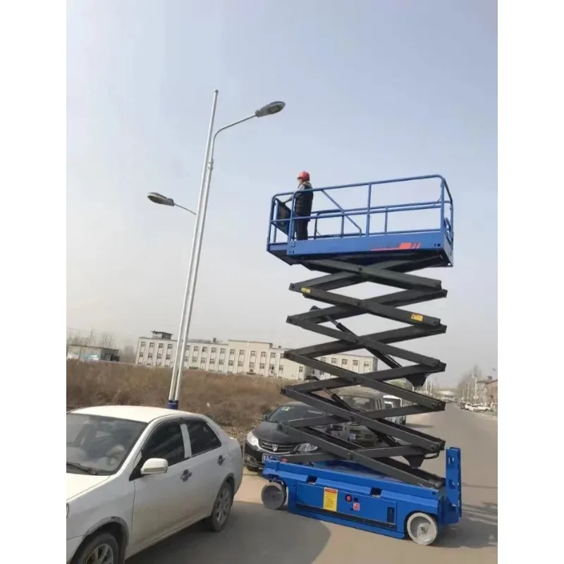 Work Platform Lifts 4-18m Aerial Skylift 300kg 500kg Mobile Lifter Scaffolding Electric Scissor Aerial