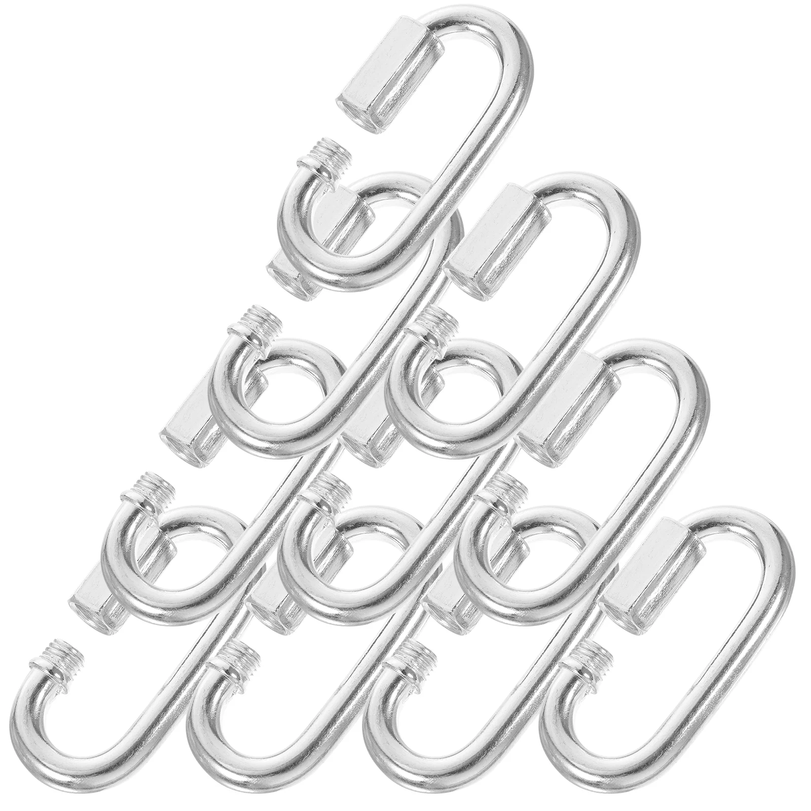 

10 Pcs Carabiner Small Clip Ring Screw Chain Link Locking Rope Connector for Hammocks The D Shape Quick Links