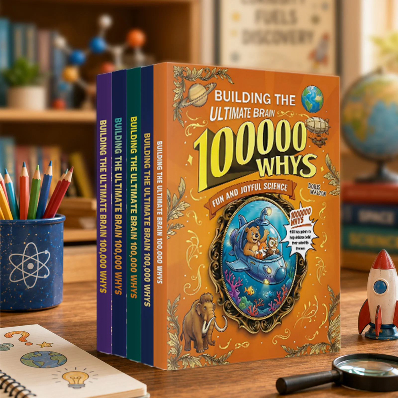 5-Volume 100000 Whys Science Discovery Collection, Question-and-Answer STEM Learning Series Covering Animal World