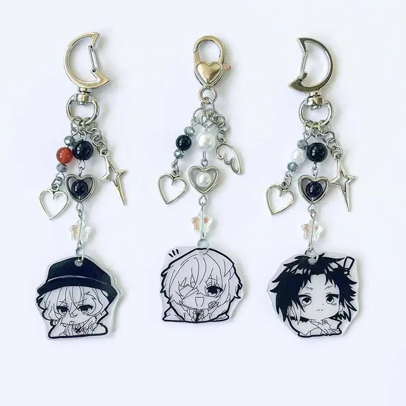 BSD Dazai Osamu and Akugatawa inspired keychain Bungou Stray Dogs