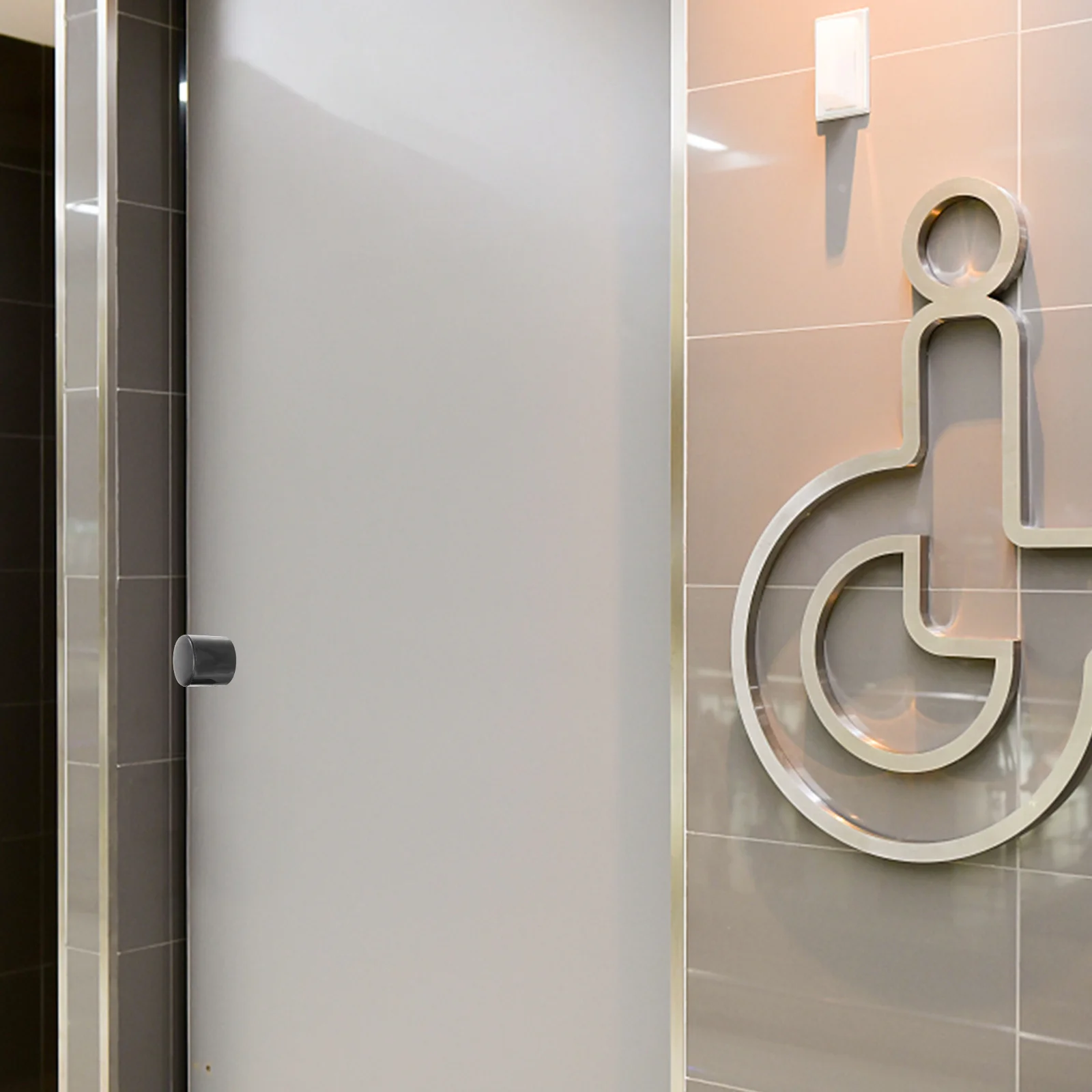 6 قطعة مقابض سحب أسطوانية سوداء لخزانة الباب مقبض منزلق مقاوم للاهتراء متين وسهل التركيب #5