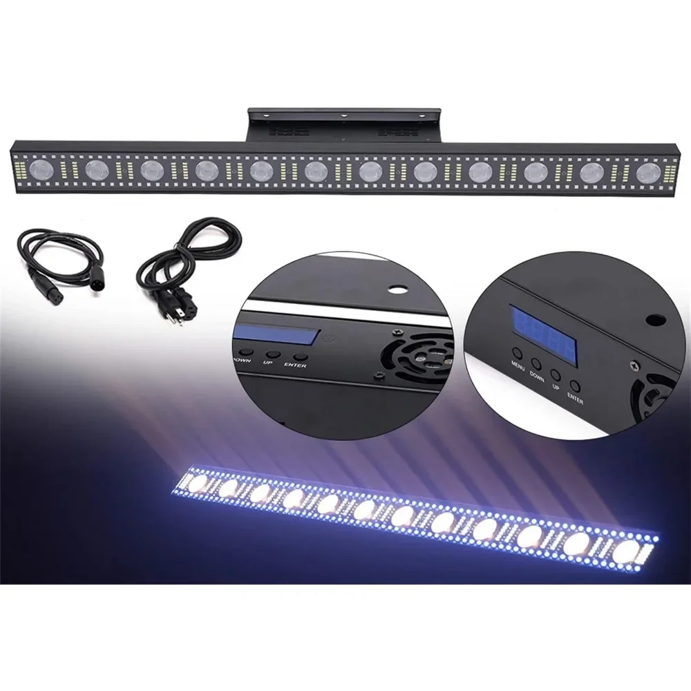 ضوء المرحلة 12 LED 3 في 1 RGB المرحلة DJ ضوء 40 "DMX شعاع غسل ستروب مصفوفة تأثير الضوء لعرض الإضاءة تأثيرات نادي الحفلات