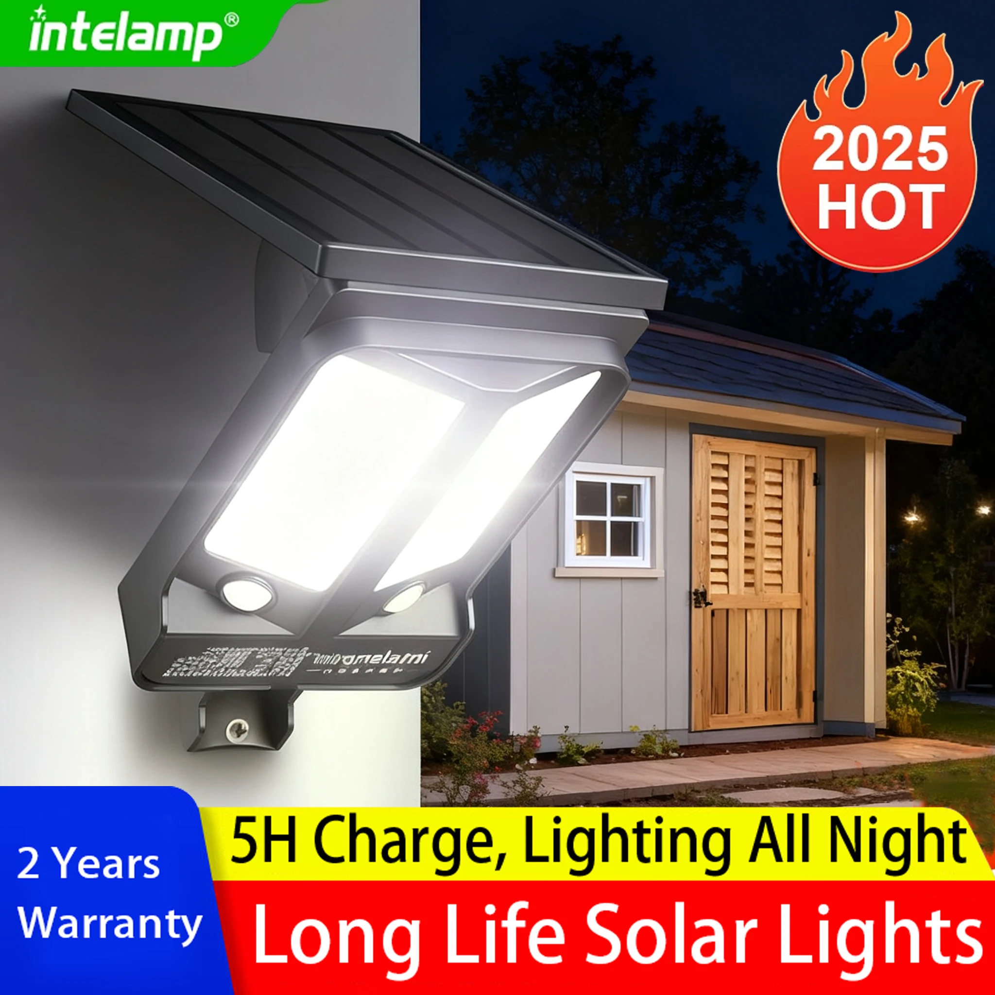 

2026 Super Bright Solar Lamp Powerful Solar Led Lights Outdoor Motion Sensor Waterproof Street Light for Garden Yard Path Garage
