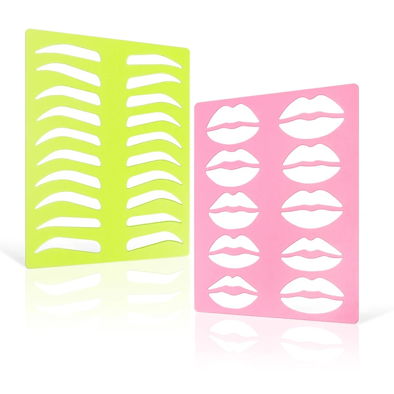 New Universal Eyebrow Lip Tools Beginners Friendly Eyebrow Template Skin-Friendly Cost-Saving Eyebrow Stencils For Female