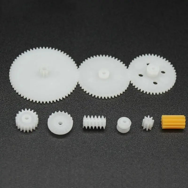 200PCS Mixed Plastic Gear Bag Motor Motor Transmission Gear 0.5 Mold DIY Handmade Toy Accessories Motor engranajes de plástico