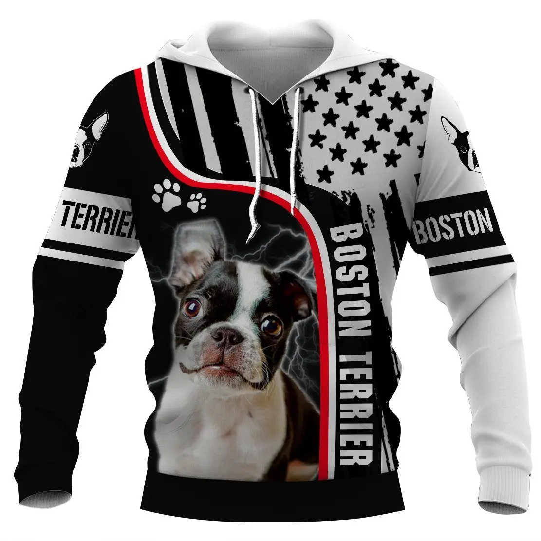 3D Impresso Hoodies para Homens e Mulheres, Boxer, Pitbull, Boston Terrier, Pullovers, Street Tracksuit, Dog Gift, Amor