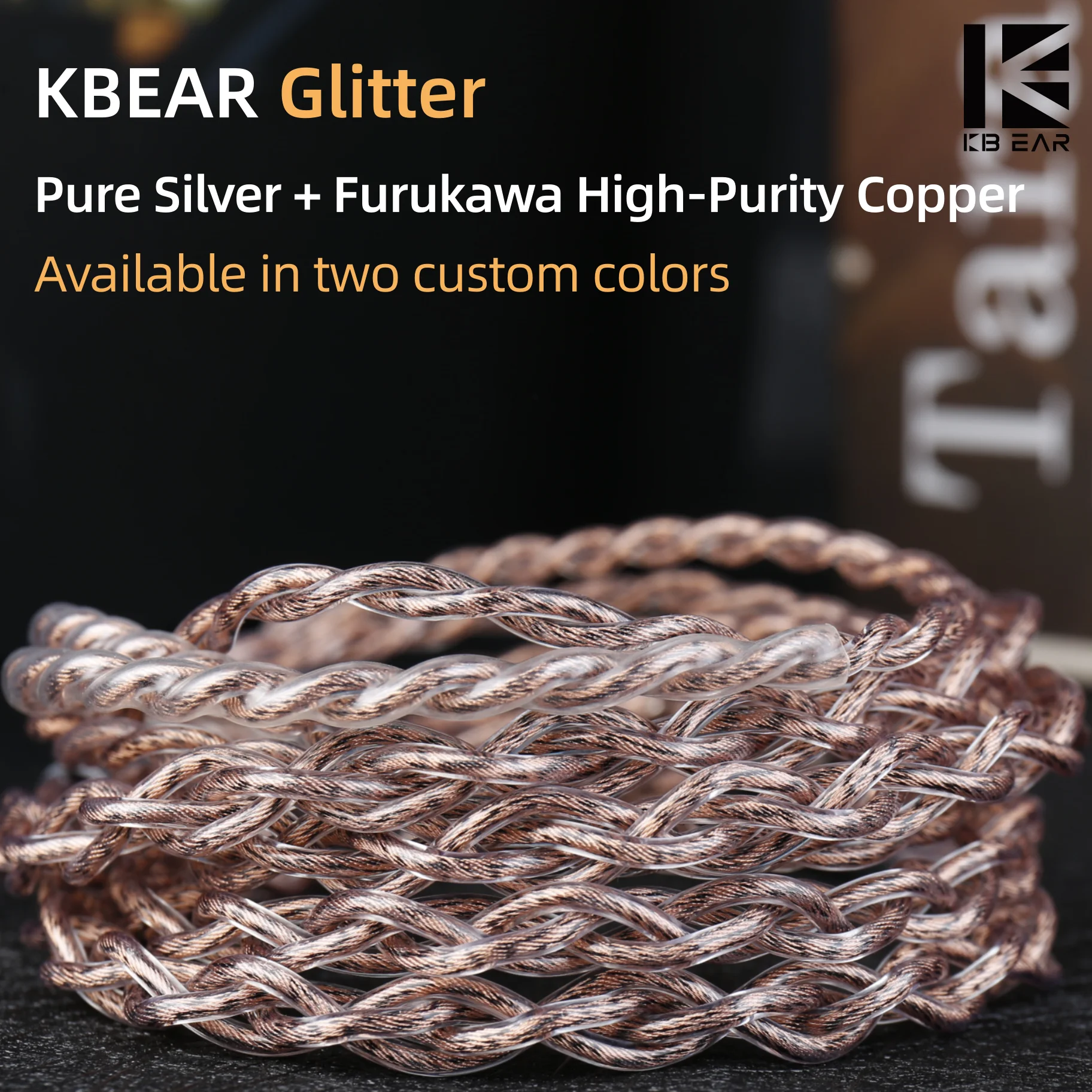

KBEAR блестящий Hi-Fi кабель для обновления наушников, 4 нити, чистое серебро + медь высокой чистоты Furukawa для Tourbillon-Pro KB02 CCZ