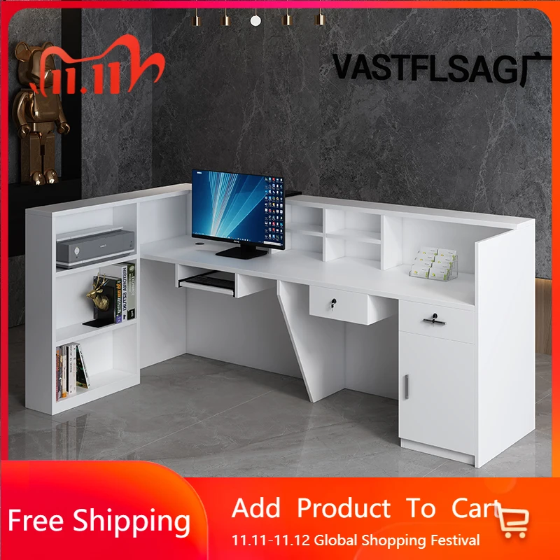 

Компактная современная стойка регистрации Дисплей Современная красота Стойка регистрации Касса Дизайнерская бизнес Масса Модная мебель