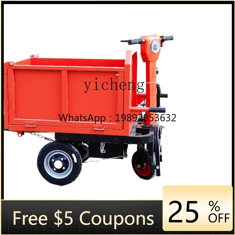 

electric hand push ash bucket tricycle construction site farm tool dump truck handling dung brick flat truck