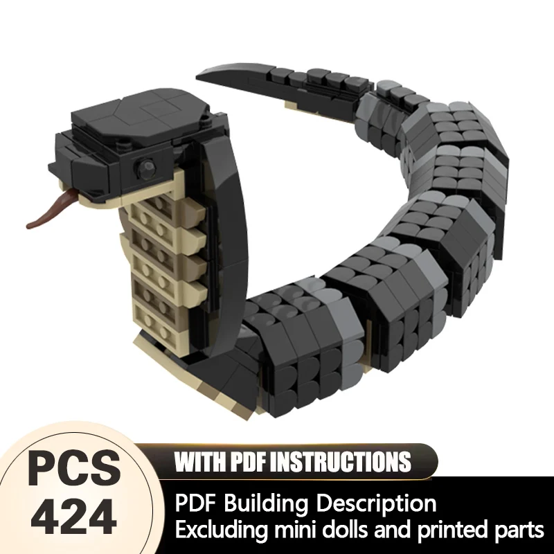 

Creators Animal Series Model MOC Building Bricks King Cobra Modular Technology Gifts Holiday Assemble Children Toys Suit
