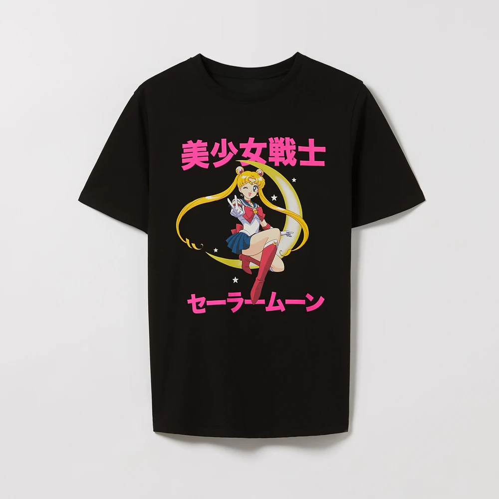 Streetwear 90er Jahre Anime Sailor Moon Retro Grafik T Shirt Sommer Baumwolle Männer Frauen T-Shirt Casual Trend Kurzarm Paar Hip Hop Top