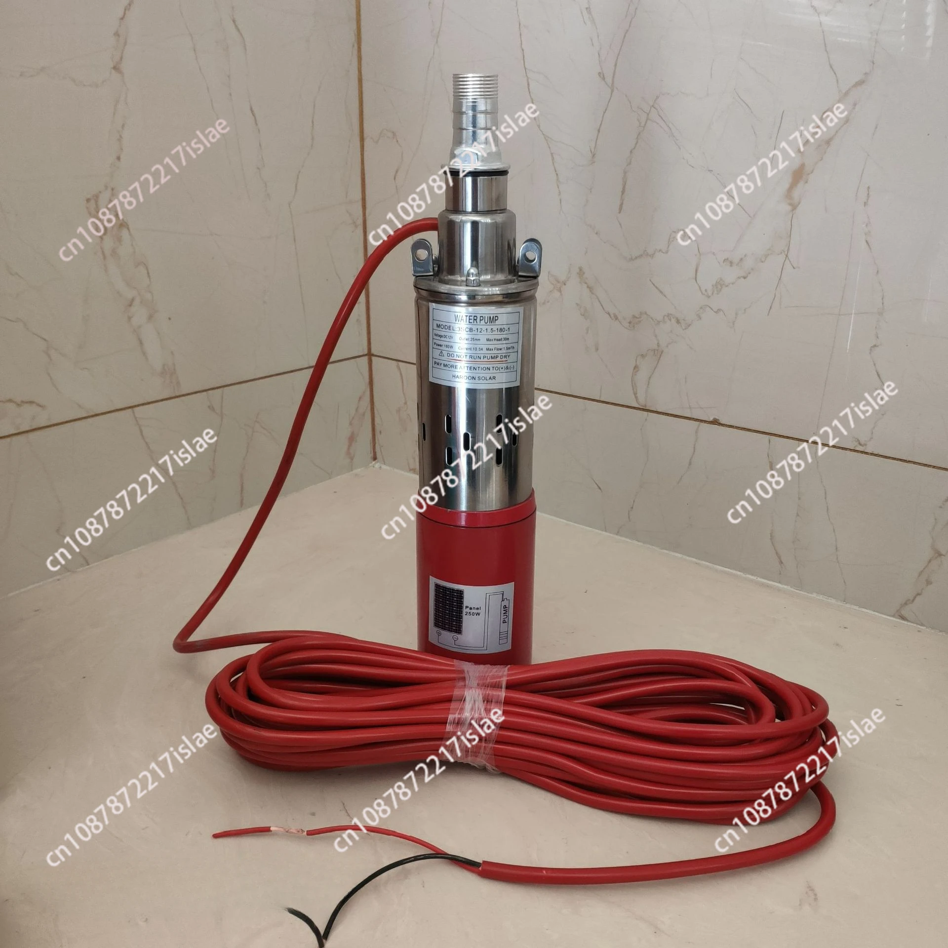 Screw DC pump stainless steel high power high lift all copper wire submersible pump 48V60V battery car water pump