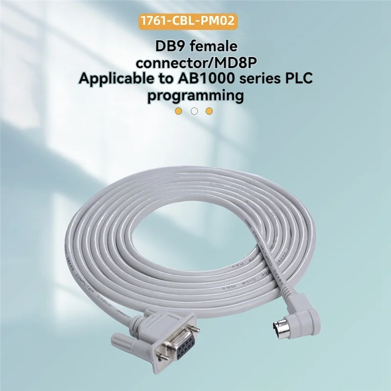 Classy-USB 1761-CBL-PM02 For Bradley Micrologix 1000 Series PLC Programming Cable,90 Degree End