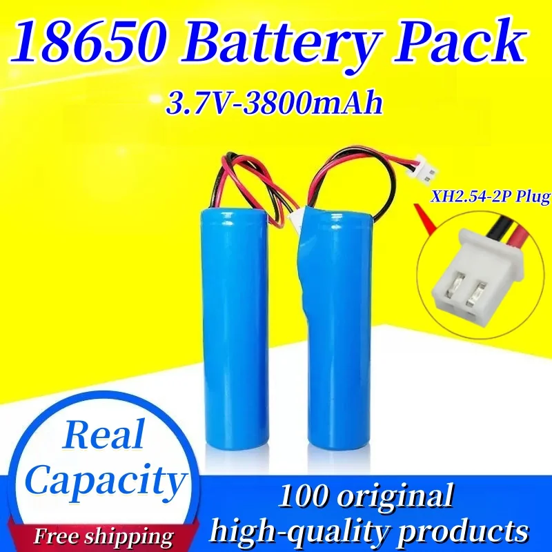 

3.7V 18650 3800mah Lithium Battery for Flashlight Bluetooth speaker Hair Clipper Led Light Toy Car + PCB Protection Board