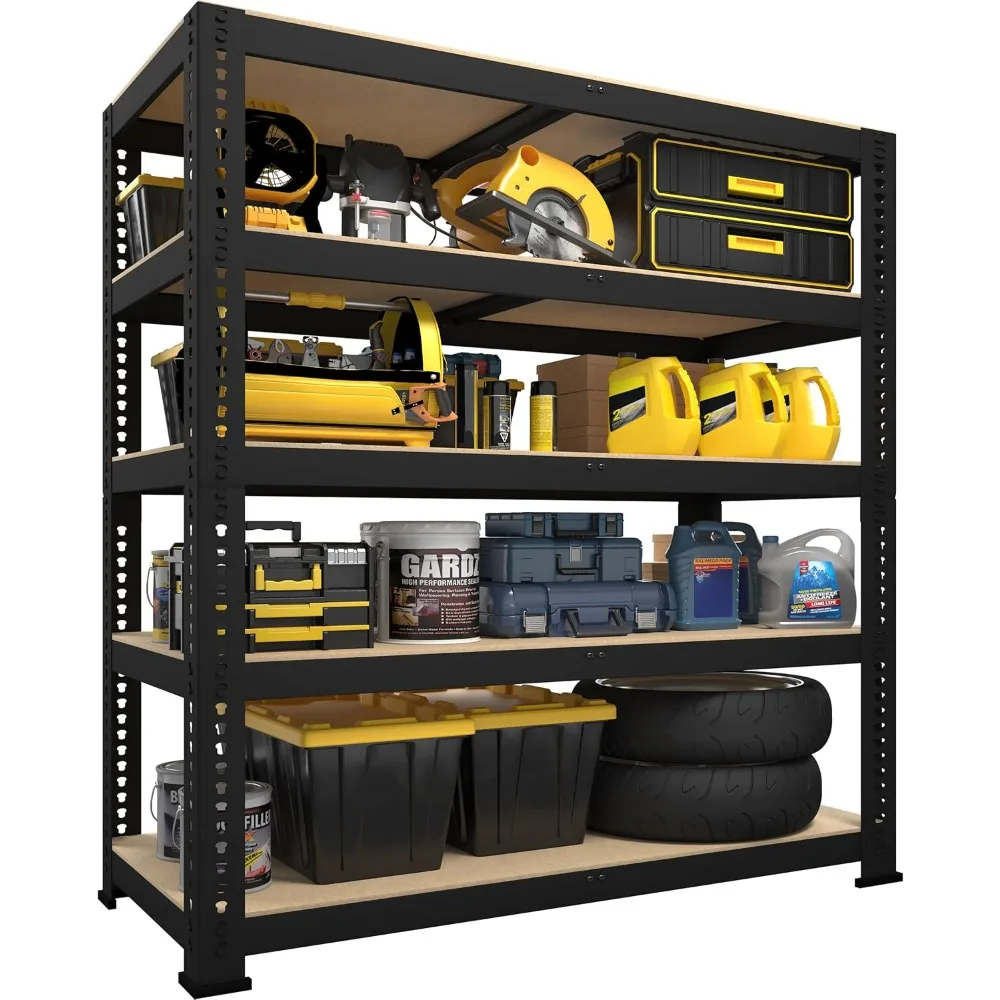 

40" W x 18" D x 71" H Heavy Duty Storage Shelves, 5 Tier Adjustable Garage Storage Shelving, Metal Shelving Unit Utility Rack
