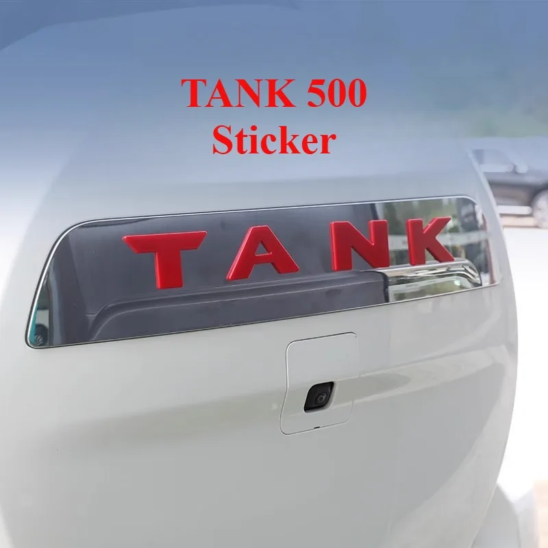 

TANK 500 Hi4-z Sticker Black Red Words Decoration