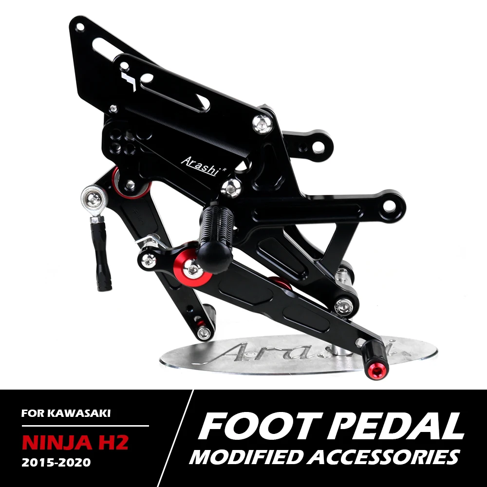 

H2 Motorcycle Modified CNC Aluminum Adjustable Footpegs Foot Peg For KAWASAKI NINJA H2 Foot Pegs Rest Rearset Rear Set Footrest