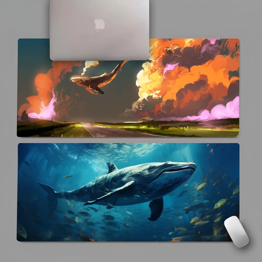 

Animal Whale Mouse Pad Gamer Pc Gaming Accessories Rubber Mat XXL Deskmat Mats Keyboard Cabinet Mause Laptops