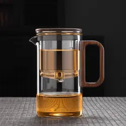 Bonston- elegant cup insulation separation bubble teapot heat-resistant glass teapot simple filter tea cup 500ml